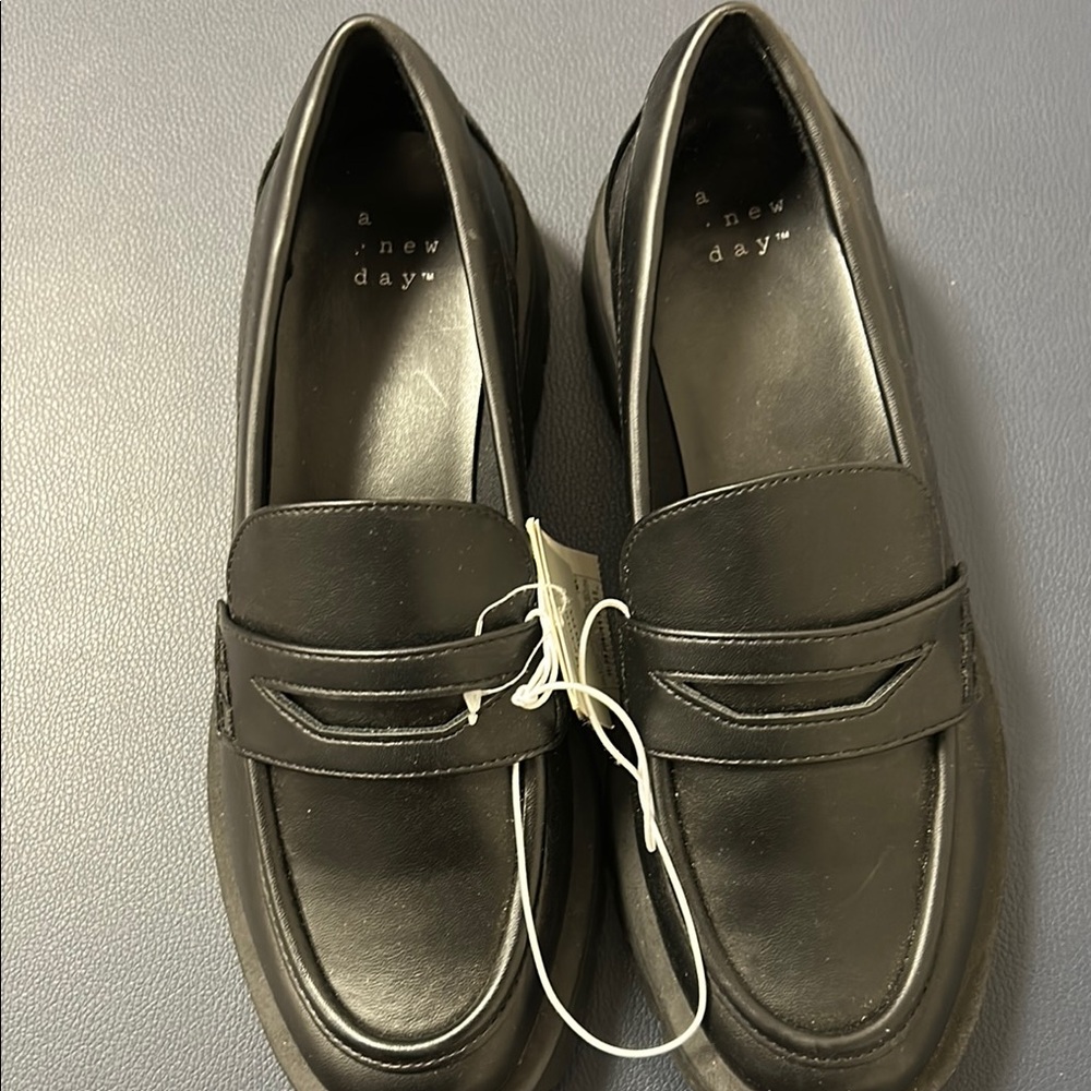 COPY - A New Day Black Flats Sleek Loafers